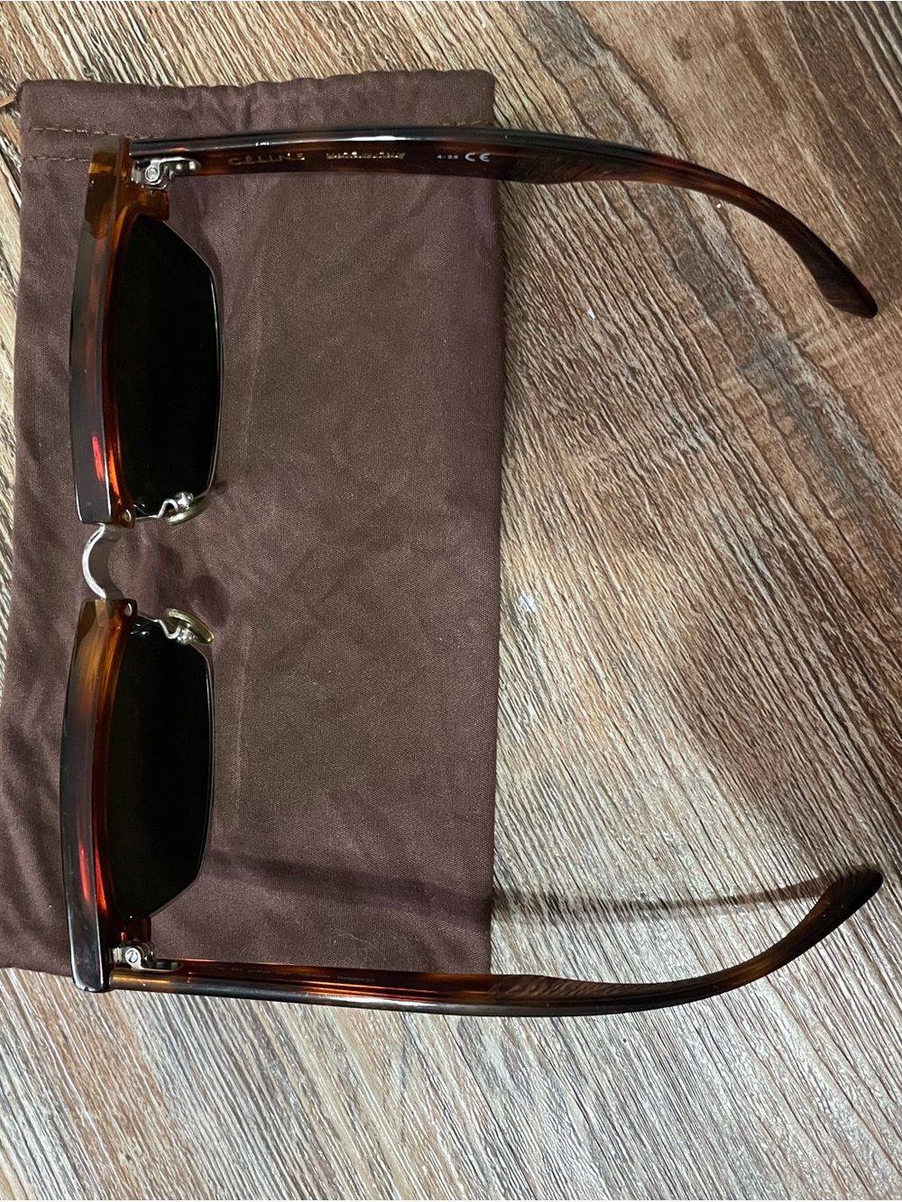 CELINE CL40054U Mineral Havana Tortoise Shape Cat Eye Half Rim Sunglasses - Picture 10 of 14